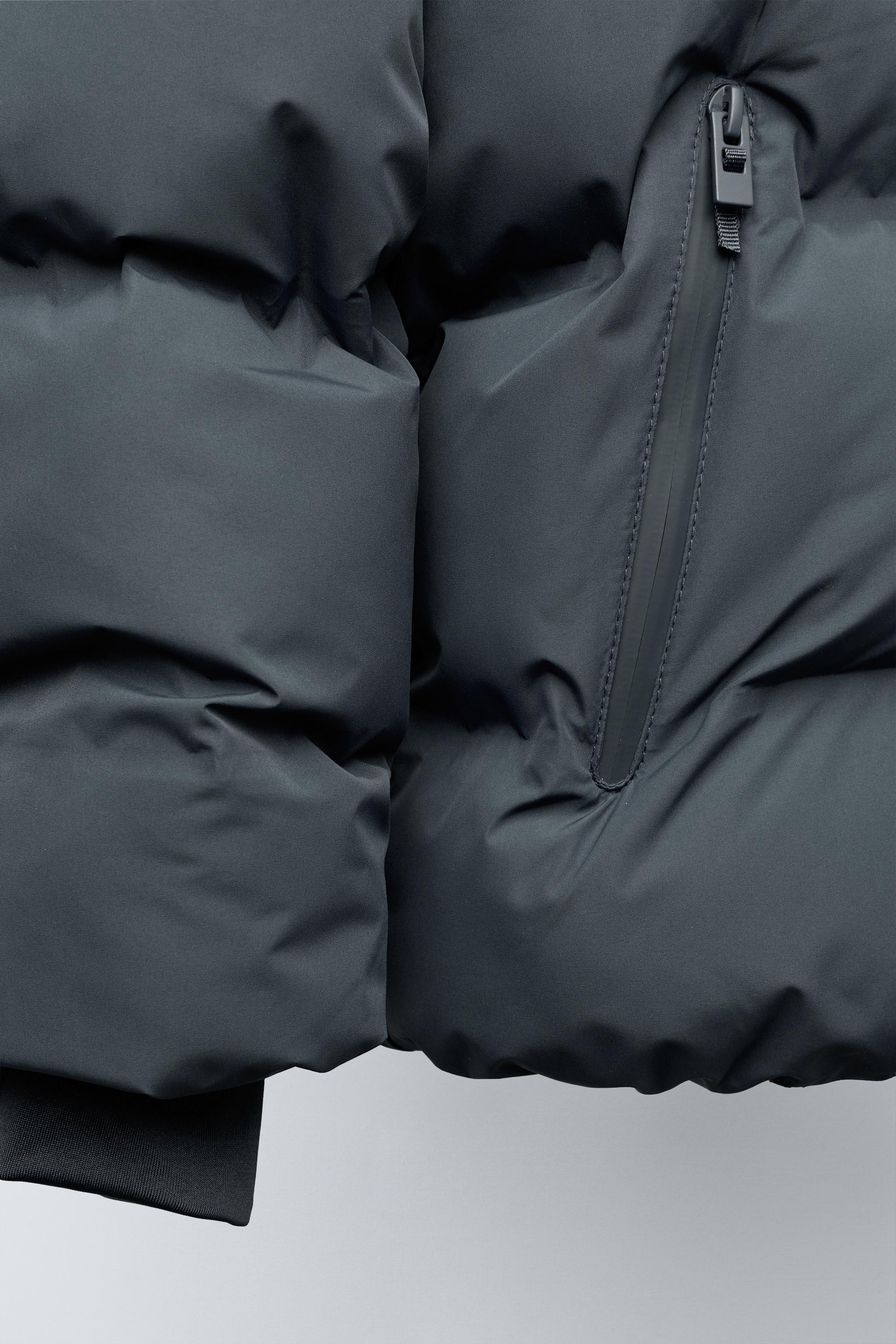 WATER REPELLENT LABEL PUFFER COAT